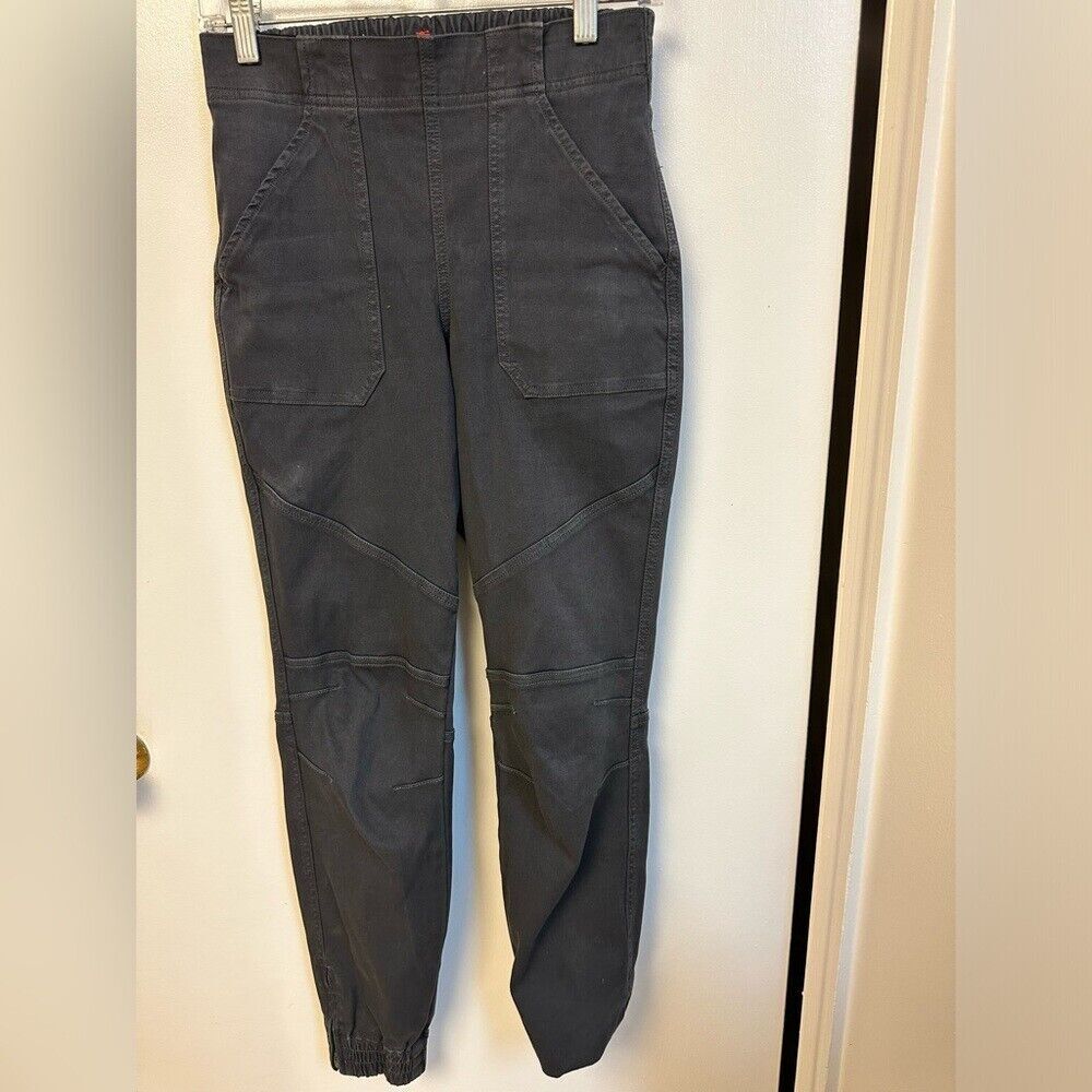 SPANX Stretch Twill Cargo Jogger Washed Black-‎ Women's Size Small